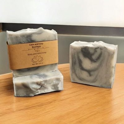 T.N.T Soap Bar displayed on table