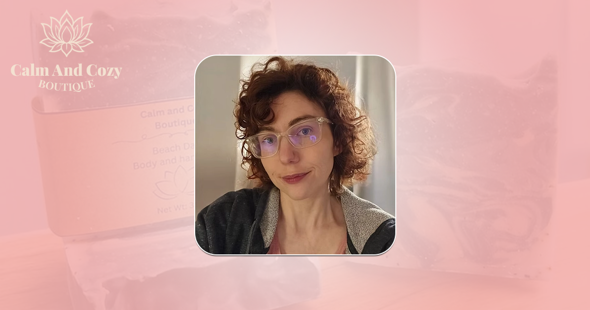 banner image showing owner of calm and cozy boutique